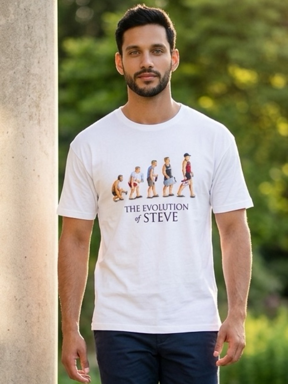 NWT FULL SEND White Short Sleeve Graphic Tee Shirt “Evolution of Steve” - 3XL